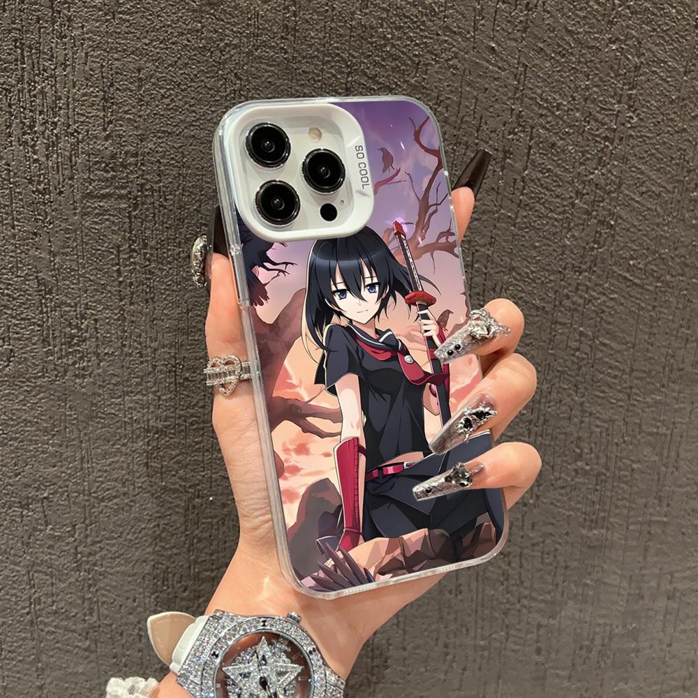 Akame Kurome White Translucent Mobile Phone Case for iPhone 17 16 15 14 13 12 11 X XR XS Air Pro Max Plus Colorful Cover