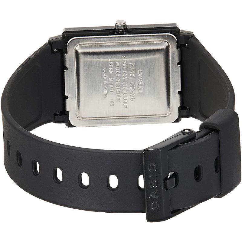 Casio YOUTH series-square three-hand quartz movement Japanese and Korean watch men's watch white dial MQ-38-7A