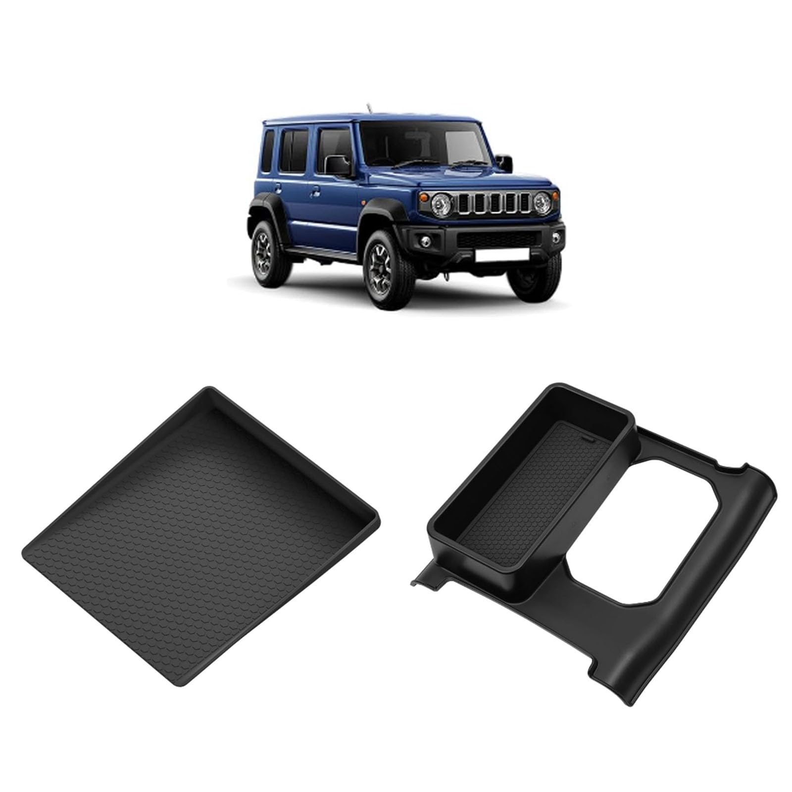 LUCKEASY Center Console Tray Shift Lever Storage Box for Suzuki Jimny Nomad JC74W FC automatic Shift Lever Storage Center Inner Console Noise Shock чёрный