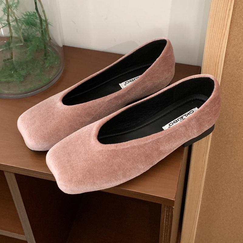 Móda Nová Podzimní Obuv Ženy Boty Mary Jane Mělké Pohodlné Měkká Podrážka Čtvercová Špička Společenské Boty Módní Značka Baleríny Dámské