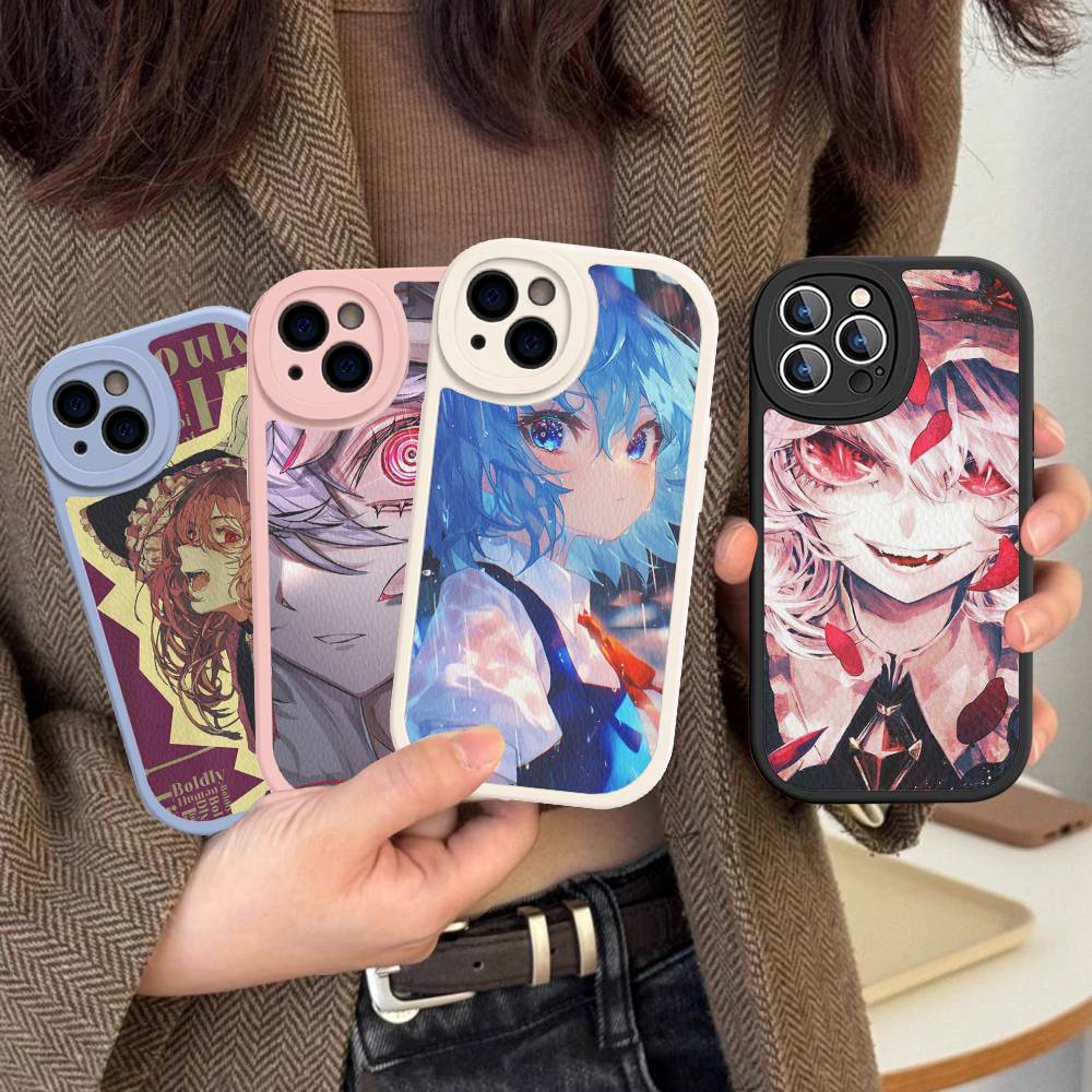 Classic Game Touhou Project Phone Case For IPhone 16 15 14 11 12 13 Pro Max Plus Back Leather Shell