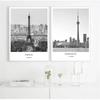 Black And White Abstract Wall Art Canvas Painting Paris London New York Posters Prints Nordic World City Landscape Picture Decor