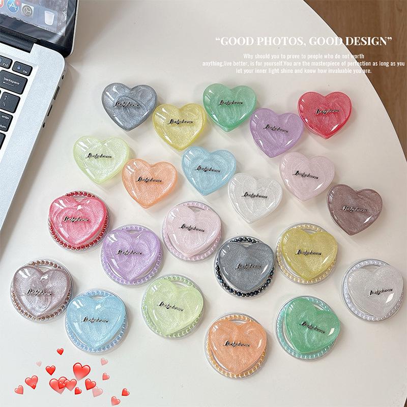 Korean Style Magnetic Retractable Phone Holder & Finger Ring - Creative Gift for Girls