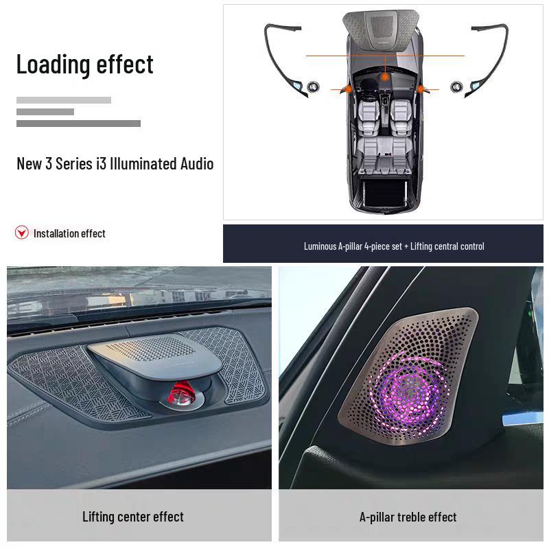 BMW Bowers & Wilkins Tweeter Speaker A-Pillar Luminous Cover Upgrade