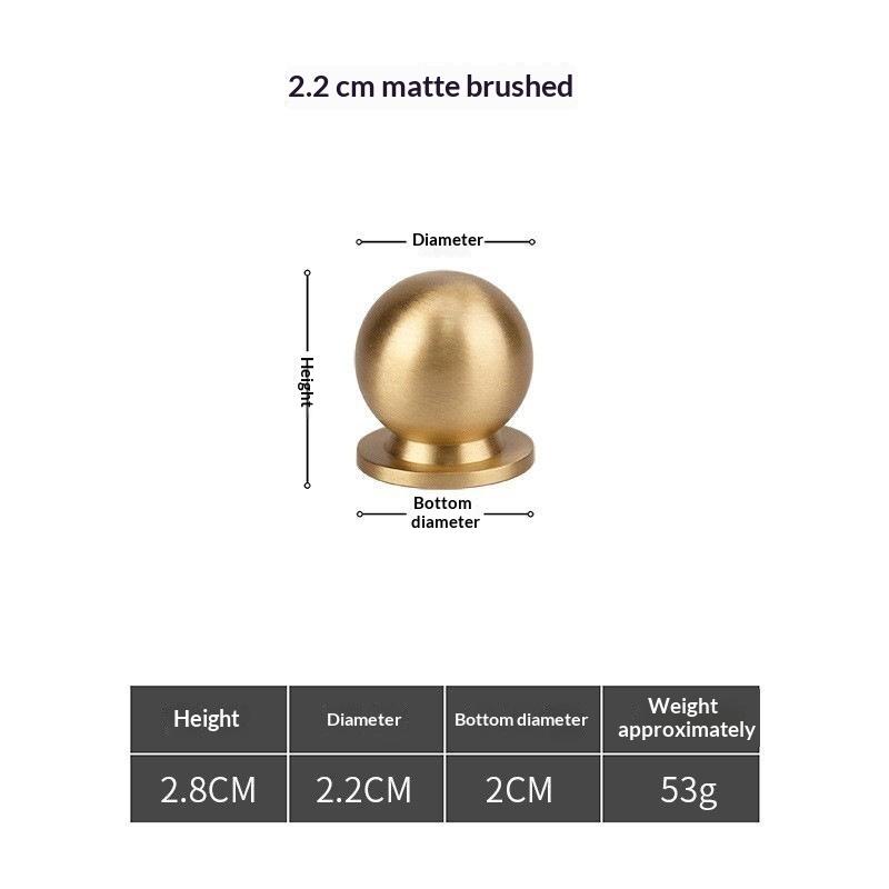 Brass Round Cabinet Knob Single Hole Solid Drawer Pull Matte Antique Bronze Multi Size Knob For Furniture Wardrobe Cupboard