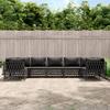 7 Piece Garden Lounge Set with Cushions Anthracite Steel