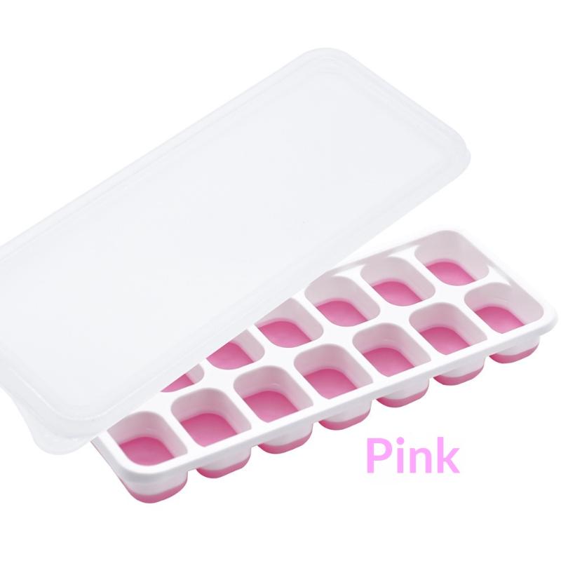 Convenient 14 Slot Cube Tray Mold for Effortless Ice Tray Removal