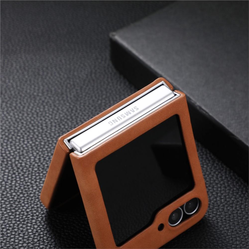 Luxury Suede Sheepskin Leather Case For Samsung Galaxy Z Flip 6 5 4 3 Magnetic For Magsafe Wireless Charging Business Soft Cover