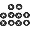 M3 X 9mm Lock Washer Internal Locking Washer Star Tooth Black 100pcs-Good