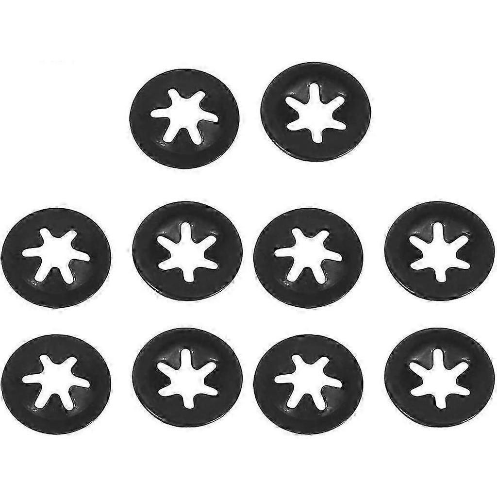 M3 X 9mm Lock Washer Internal Locking Washer Star Tooth Black 100pcs-Good