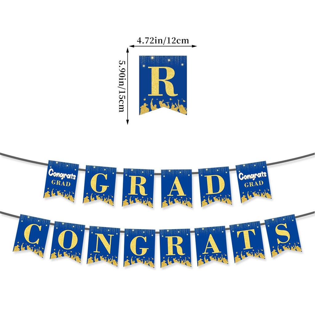 2026 Graduation Party Decoration Set: Banner & Cap Balloon