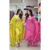 Indian Women Cotton Kurti Pant Dupatta Set Bollywood Ethnic Salwar Kameez Kurta
