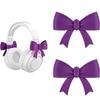 3D Bows Bow Headphone Accessories Silicone Headset Attachment Earphone Decor  For Friend Gift