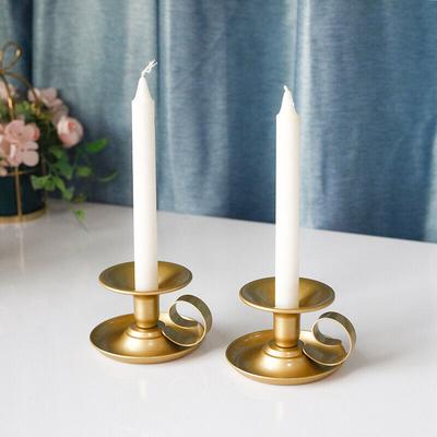 Christmas Candle Holders Retro Metal Candlestick Candle Holder Desktop Adornment Home Wedding Christmas Festival Party Decors