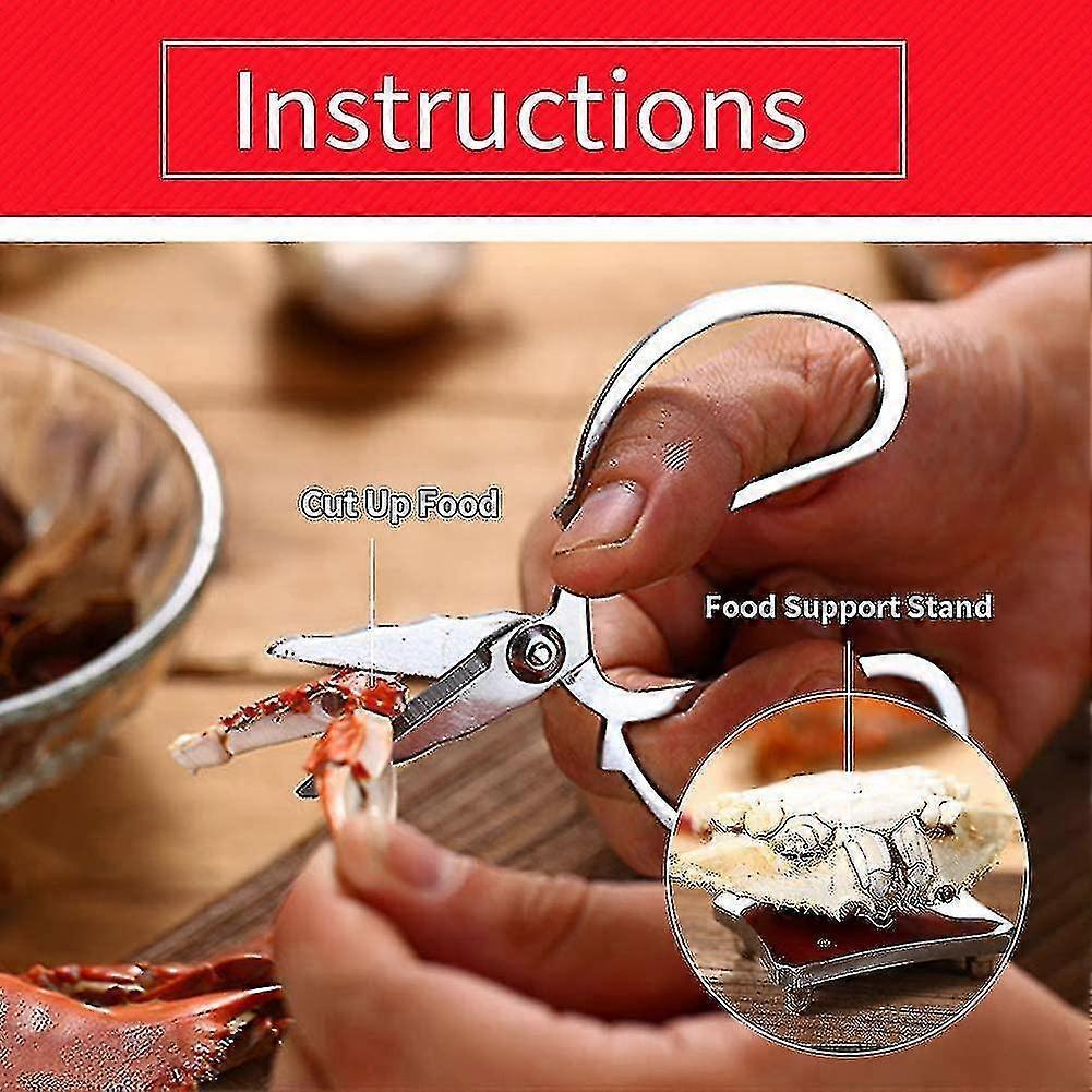 8pcs Seafood Tool Set, Lobster Crab Nut Cracker Opener Tool Set Stainless Steel - RIpj
