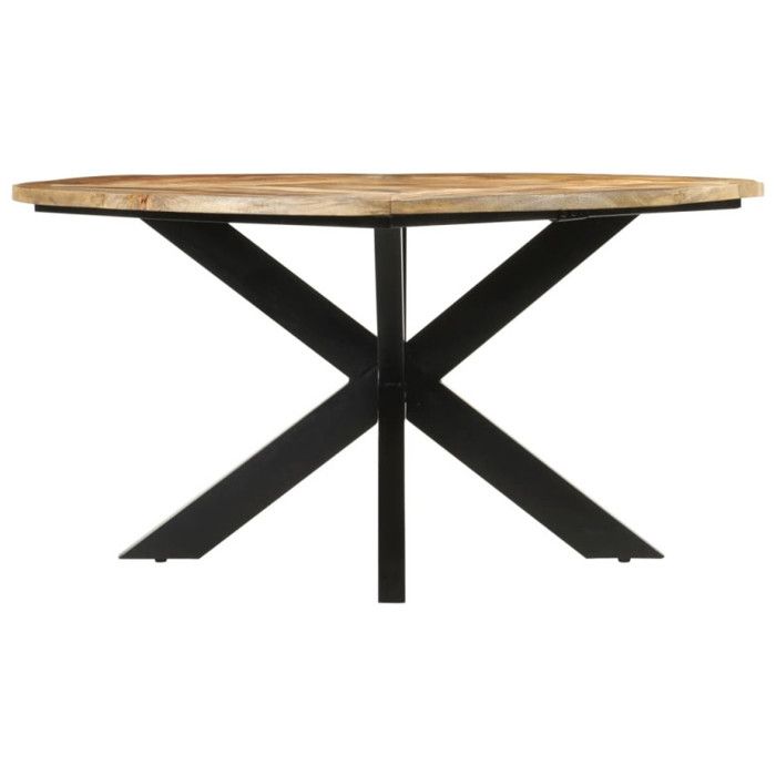 VidaXL Dining Table, Dining Table with Metal Frame, Kitchen Furniture Meal Restaurant Interior, Modern, Wood of 351710