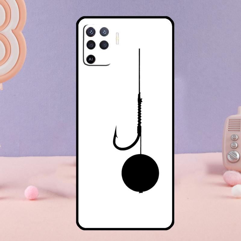 Fish Hook Fishing Phone Case For Oppo A80 A60 A40 A94 A54 A98 A78 A18 A38 A58 A16 A76 A96 A17 A77 A74 A57S A15