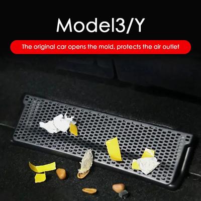 Tesla Model 3 Y 2024-2021 için 2 Adet Koltuk Altı Hava Menfezi Kapağı Aksesuarları Orta Konsol Arka Koltuk Çıkışı Koruyucu Izgara