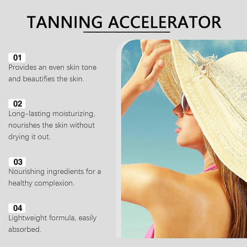 Natural & Durable Self Tanning Cream For Face & Body | Fast Tanned Skin Tone In 1 Hour, Tanning Accelerator, No Artificial Smell, 100g