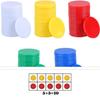 100Pcs 19Mm Transparent Chips Plastic Counting Supplies Counters For Maths Board Game Token