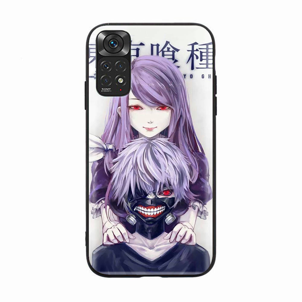 

Черный чехол для Xiaomi Poco X6 X4 M5 M6 F5 F6 C65 C55 C50 C51 C40 Pro Redmi 14C A3X 13C 12C 11T 10A 9C Note 7 6 8A Plus D-56 Tokyo Ghoul Anime Xiaomi Poco X6 Pro эбеновый