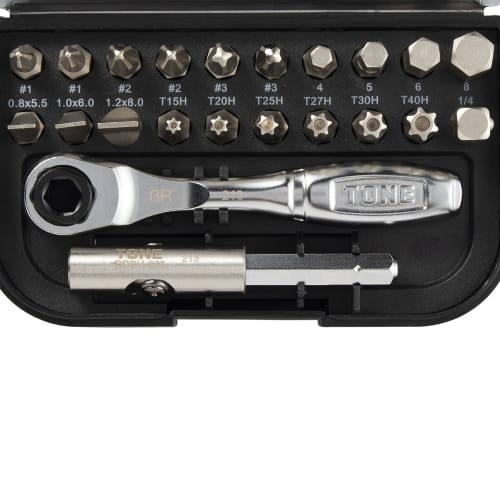 TONE Bit Ratchet Set BRS20 Bit Insert &6.35mm(1/4") Black Contents 22 Items