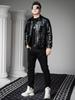 European Trendy Brand Lapel Jacket Men's Leather Jacket 2025 Autumn New Fashion Versatile Stylish Casual Leather Coat