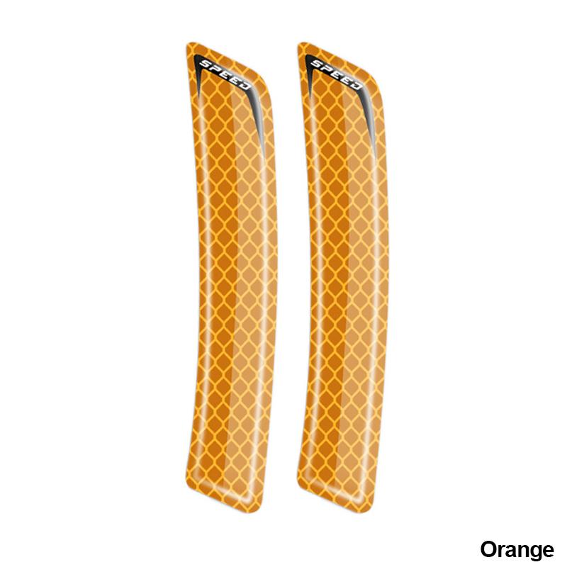 

2 шт. Наклейка-предупреждение о безопасности автомобиля, Знак, Светоотражающие наклейки для автомобиля, Лента, Светоотражающие полосы, Внешние аксессуары, Декоративная наклейка для автомобиля оранжевый