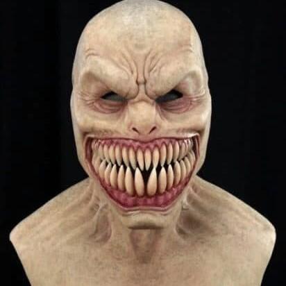 A cross-mirror Halloween new old man mask old lady hood dress up props spot old man