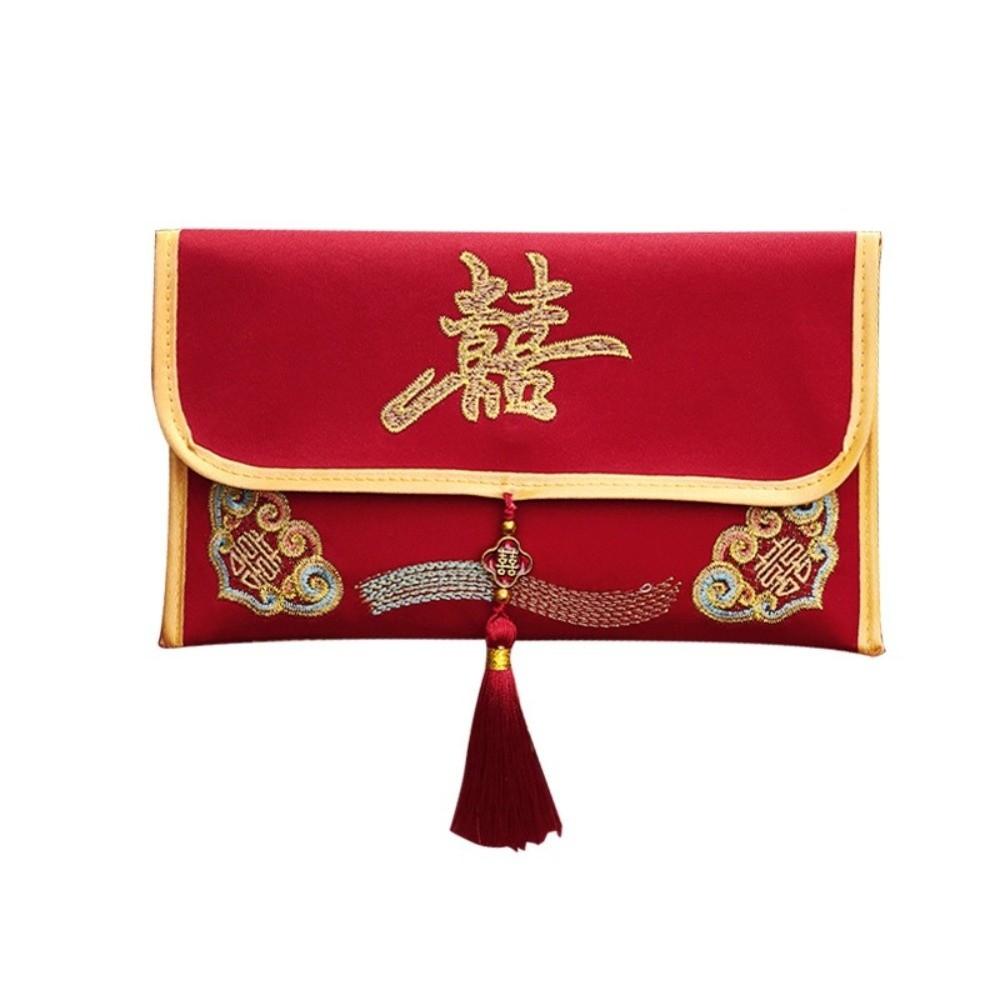Hongbao New Year Money Envelope Embroidered Red Pocket Storage Bag Money Bag  Graduation