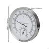 Sauna Thermometer Hygrometer Analog Dial Temp Humidity Gauge Combined Display Stainless Steel
