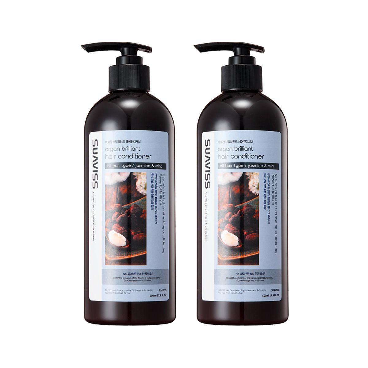 Argan Brilliant Hair Conditioner 500ml 2 bottles