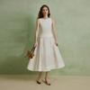 Waiwaiaiem Yy_Pleated White Tencel Skirt