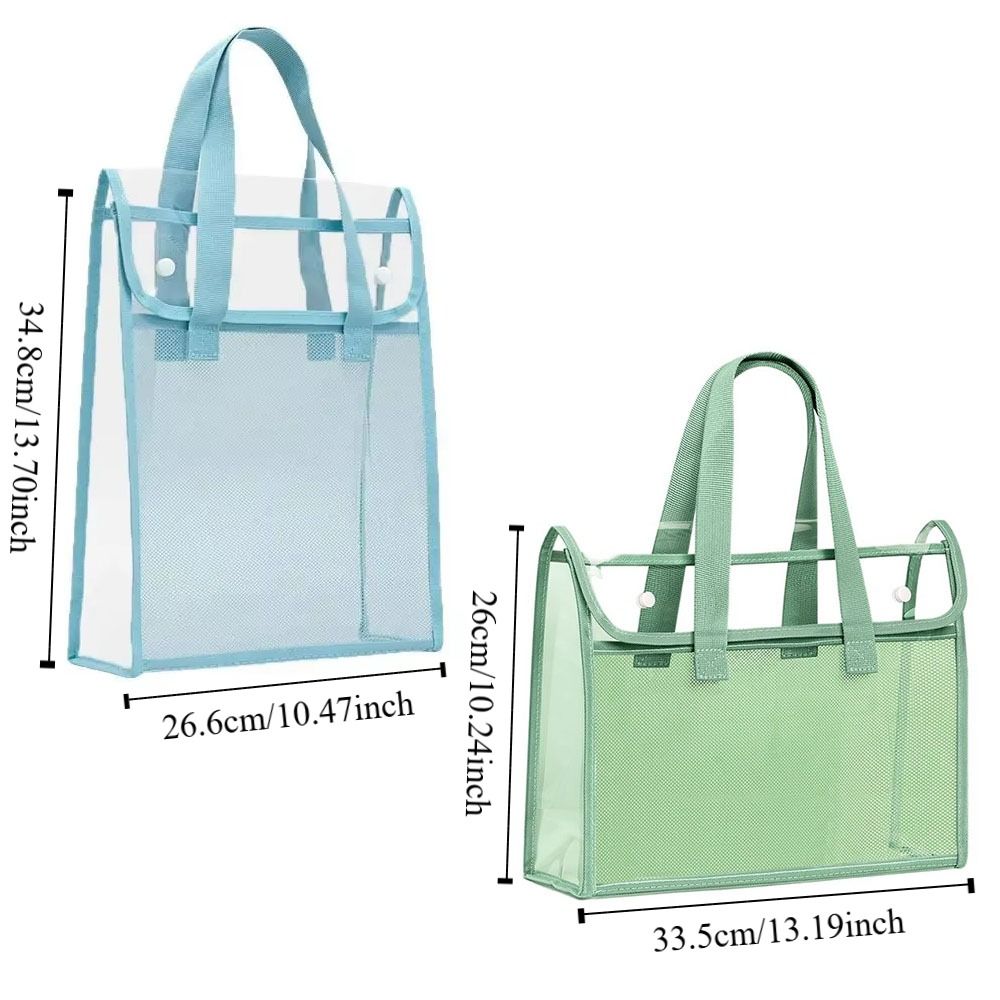 Large Capacity Transparent Exam Bag PVC Document Bag Study Test Paper Storage Bag  Storage Pouch