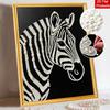 Pearl Art Painting Kit for Adults and Beginners, Elegant Zebra Animal Sparkling Painting Craft Home Wall Decor Handmade DIY Unique Gift