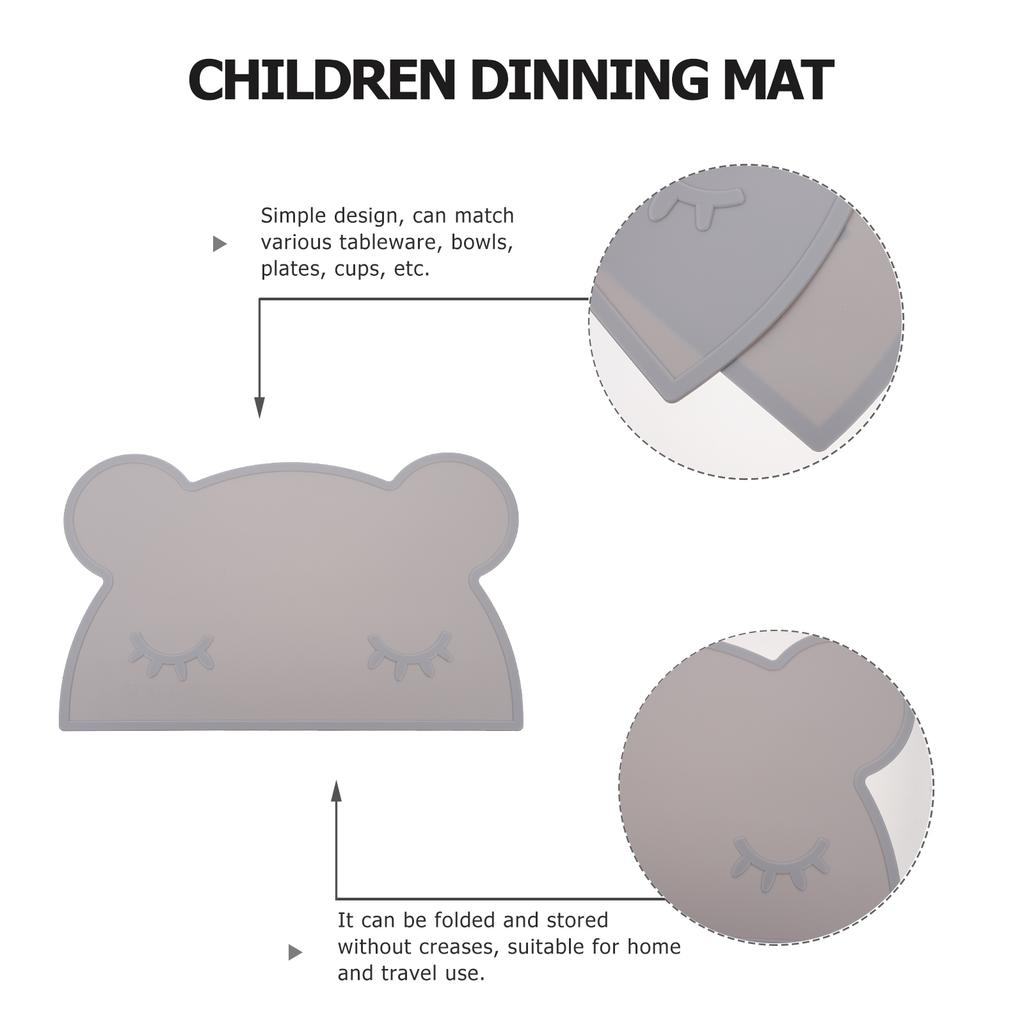 Silikonowa Podkładka na Stół dla Dzieci Kreskówkowa Antypoślizgowa Trwała Mata na Stół dla Niemowląt Przenośna Podkładka do Karmienia Malucha Mata na Stół