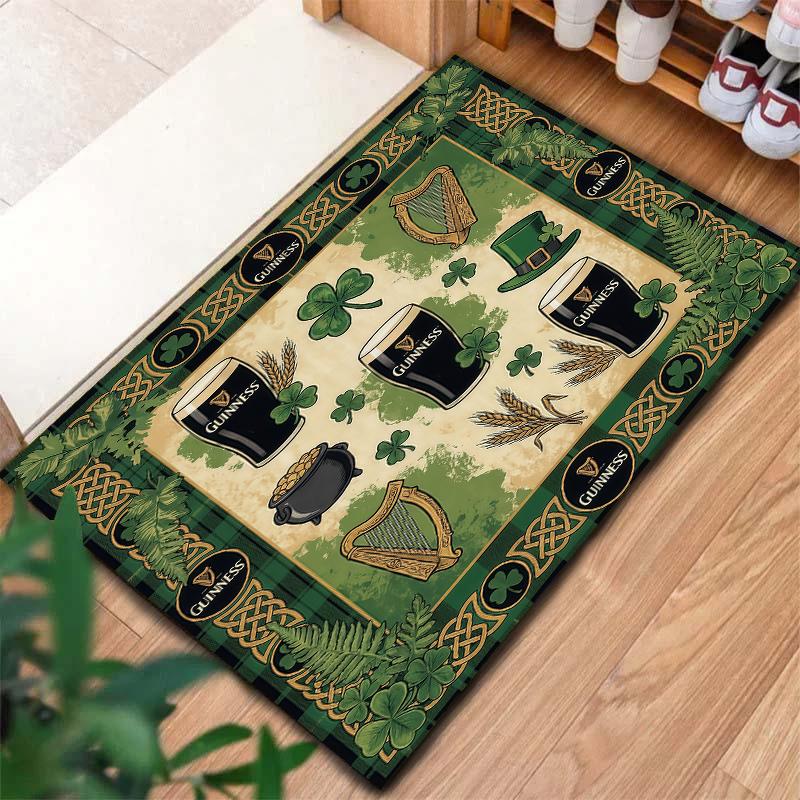 St.Patrick's Day cloverPattern Square Carpet,Area Rug,Carpet Rug for Living Room Bedroom Sofa Playroom Decor,Non-slip Floor Mat,Holiday Birthday Gifts