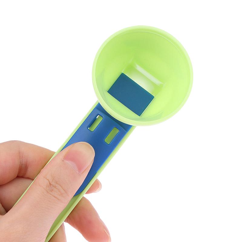 Coffee Scoop Funnel Measuring Spoon With Longer Handle Powder Scoop Reusable Sliding Design Coffee Spoon Kitchen Gadgets