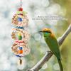 Pet Bird Toy Parrot Interactive Chew Wooden Circular Pattan Balls Hanging Cage Toys