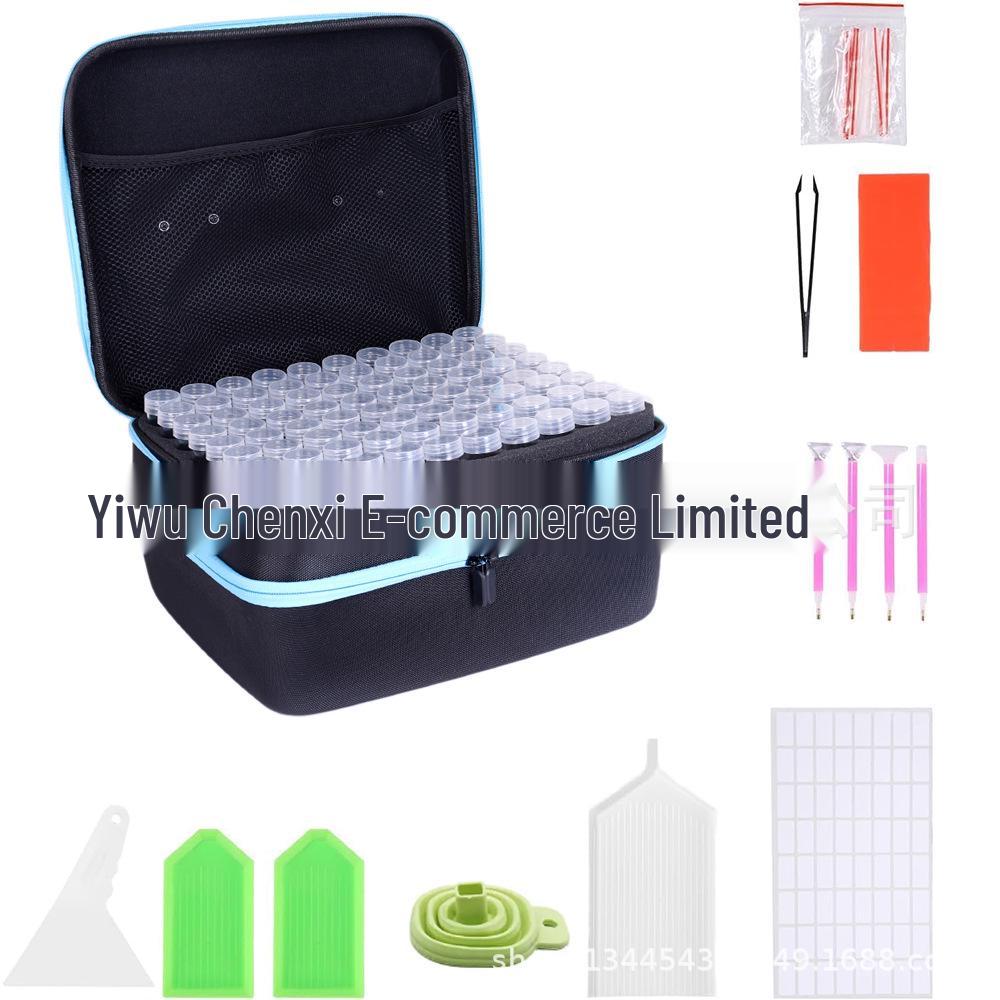 

Надвелика 3-шарова сумка для зберігання алмазної вишивки «Зроби сам» з 420 комірками та захисним кейсом.