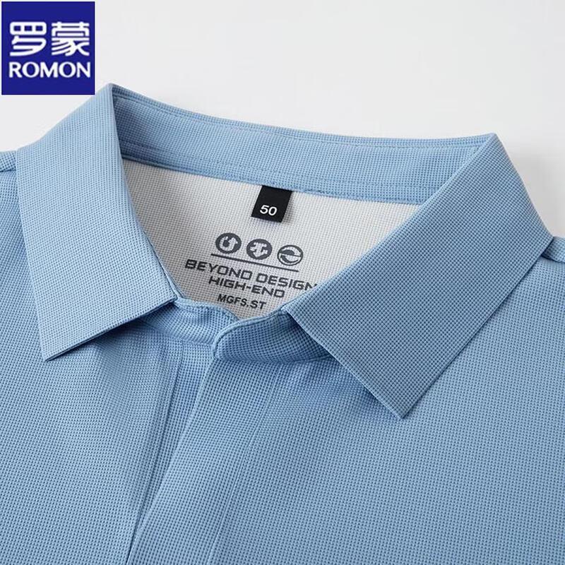 ROMON Men's Breathable Business Casual Polo Shirt