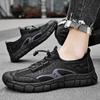Sneakers Men's 2025 Summer New Breathable Hollow Mesh Shoes Men's One-pedal Soft-soled Bag Head Non-slip Travel Shoes