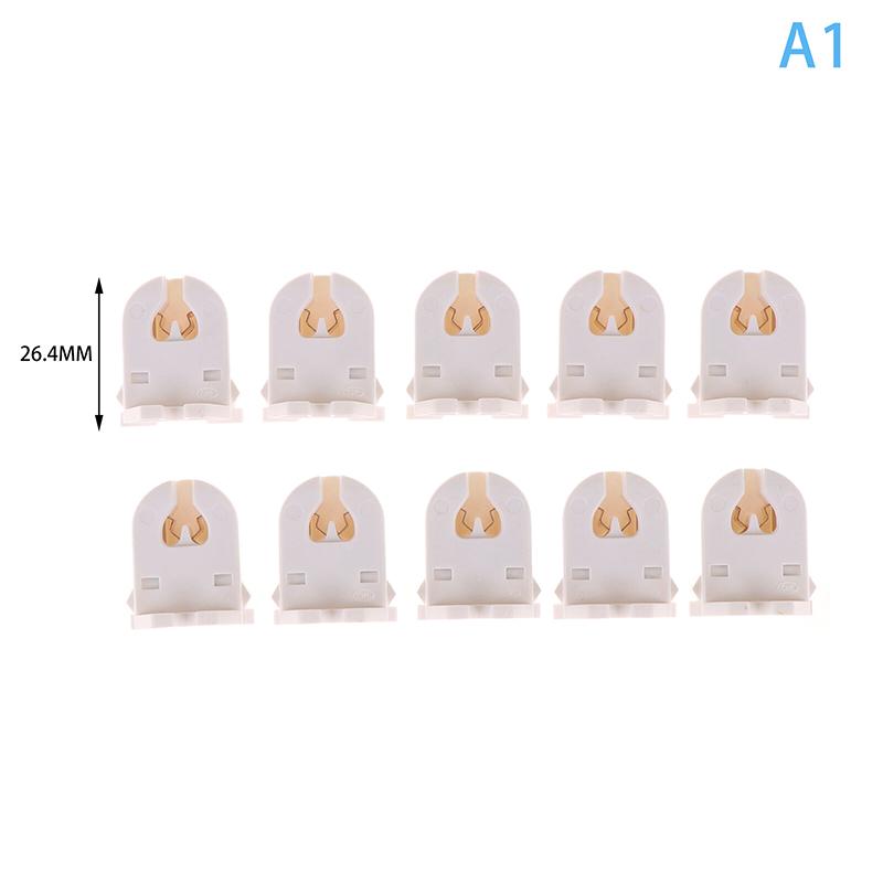 10Pcs Home T5 Light Holder G5 Base Non-Shunted Heat-Resistant Lamp Socket Ac500V 2A For Led Fluorescent Light Tube Holder