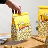 50Pcs Popcorn Container Paper Bag Kraft Paper Bags With Iron Wire Popcorn Boxes For Theme Birthday Parties Decoration Popcorn