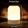 Neue Touch-Control-Nachtlampe, 3-farbige dimmbare LED-Lampe mit Speicher, USB-wiederaufladbare Nachttischlampe für Schlafzimmer, Kinderzimmer