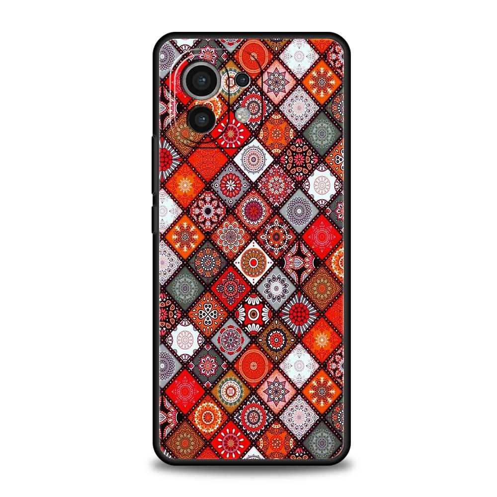 Mandala Flower Totem Phone Case For Xiaomi Mi 15 14 13 12 11 Lite 13T 12T Pro Poco X6 X5 X4 Pro 5G X3 NFC F6 F5 F4 M5 Soft Cover