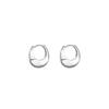 Geometric Plain Ring Metal Earrings Femininity Light Luxury Niche Design High-end Stud Earrings Cold Wind Ear Jewelry