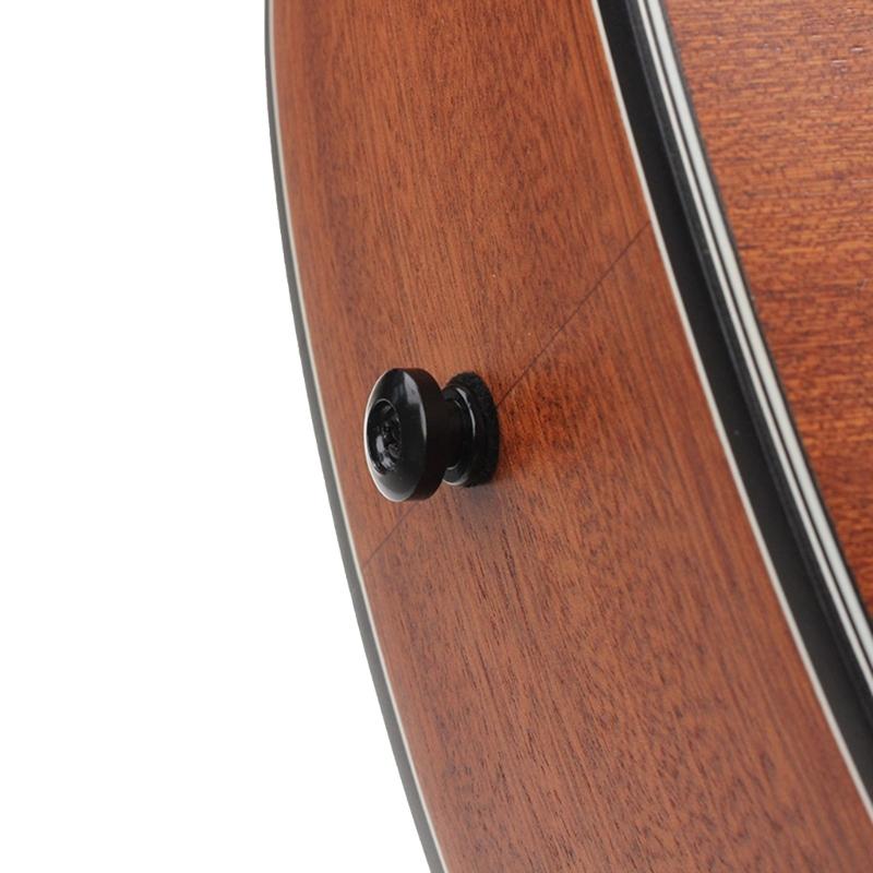 2Pcs Guitar Strap Lock Guitar Strap Button Set Metal Strap Lock Flat Mushroom Head for Acoustic Electric Guitar Ukulele