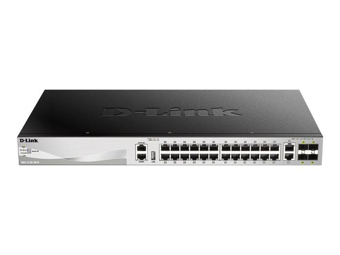 MISE EN RÉSEAU, Commutateur, Commutateur autonome, Commutateur D-Link 24 Giga Base-t Stack Mgd L3 Caractéristiques Ports LAN 24N