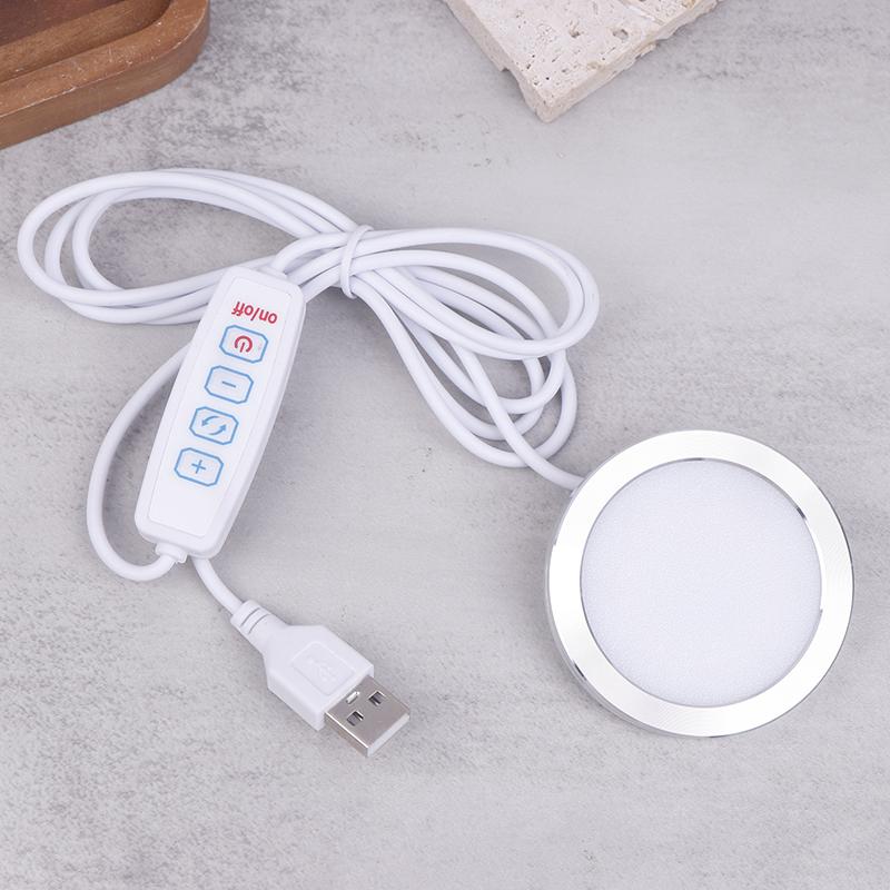 8Mm Usb Dc5V 2W Dimmable Spotlight Surface Mounted Mini Led Lighting Circular Ceiling Light Diy Light Exhibition Cabinet Lamp